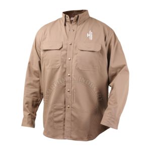 Chemise de soudage et chemise de sécurité pour l'industrie pétrolière et gazière, couleur verte, OEM, nouvelle tenue de sécurité, chemise de travail pour soudeurs, chemises FR personnalisées pour hommes - Product Image 5
