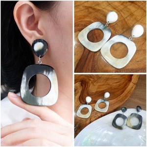 Antique Jewellery Handmade Buffalo Cow Horn Natural White Horn Colors Earrings With Love and Best Design Earrings - Product Image 3