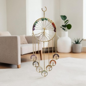 Wholesale Seven Chakra Tree of Life Crystal Wall Hanging | DIY Christmas Home Decoration Meditation & Feng Shui - Product Image 5