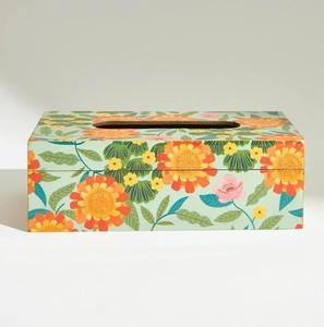 Caja de pañuelos decorativa hecha a mano de MDF impreso para mesa u oficina y uso doméstico, disponible al mejor precio. - Product Image 3