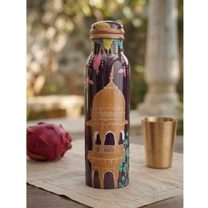 Botella de Agua de Cobre con Diseño de Rinoceronte, Termo Portátil con Tapa, Estilo Bohemio, para Viajes - Product Image 5