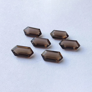 ควอตซ์รมควันคุณภาพ AAA+ ทรงหกเหลี่ยมขนาดใหญ่เจียระไนอย่างประณีต สำหรับทำเครื่องประดับ - Product Image 2