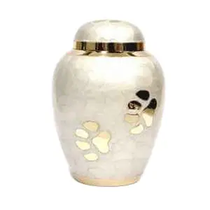 Meilleures urnes de crémation en laiton en nacre pour cendres humaines Urne en métal faite à la main pour adultes couleur grise urnes de haute qualité