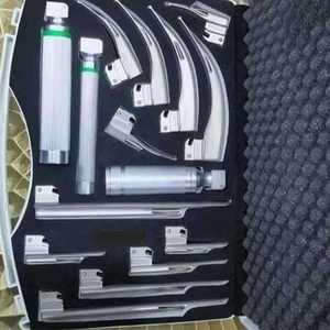 12 Pcs Stainless Steel Laryngoscope Set With Mac Miller Blades <b>3</b> Handles Fiber Optic Reusable Surgical Instruments CE Approved - Product Image 3