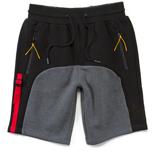 <b>Men</b> Color Blocked Cotton <b>Bermuda</b> <b>Shorts</b> Drawstring Closure Zipper Pockets Casual Mid Waist Patchwork Design - Product Image 5