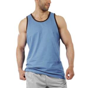 Débardeurs de sport pour hommes grande taille en coton avec logo personnalisé, sans manches, pour l'été, vente en gros - Product Image 1