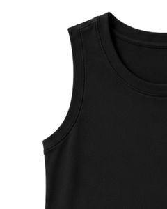 Custom Women Black Sleeveless Tank Top And Shorts <b>Set</b> Cotton Spandex Casual Summer Lounge Wear Two Piece Outfit Fitness Yoga OEM - Product Image 5