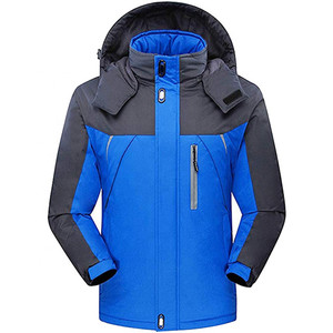 Custom <b>Men</b> Outdoor Jacket <b>Fleece</b> <b>Lined</b> Hooded Winter Hiking <b>Coat</b> Wholesale OEM ODM Private Label Manufacturer - Product Image 4