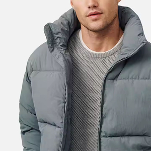 Mens Heavy Warm Puffer Jacket <b>Thick</b> Quilted <b>Winter</b> Outerwear Water Resistant Full Zip Cold Weather <b>Coat</b> OEM ODM Factory Custom - Product Image 6