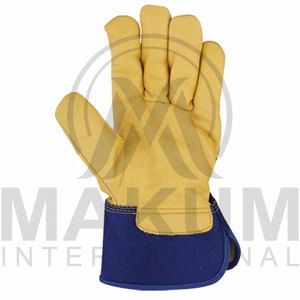 Gants de travail en cuir de daim souple avec logo personnalisé, gants de protection pour conducteurs, pour l'extérieur - Product Image 6