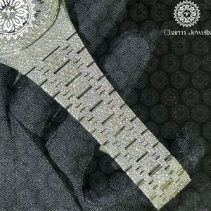 Reloj de Cristal de Lujo para Mujer Charm Jewells, Esfera Irregular, Cuarzo Analógico, Correa de Acero Inoxidable de 38 mm, Estilo Joyería de Moda - Product Image 2