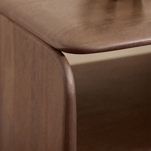 Mesita de noche rectangular Vandana Amber Texture 40x30 cm en madera Tinsley - Product Image 2