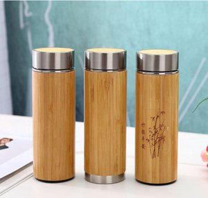 Bulk Bamboo Vacuum Flask Thermos Tumbler for Hot Cold Beverage Office Travel Picnic OEM Private <b>Label</b> - Product Image 6
