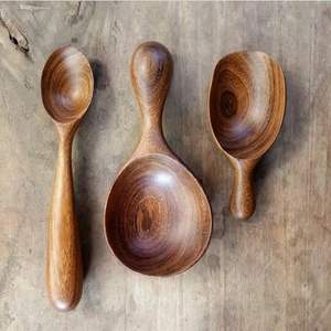 Utensilios de Cocina de Madera con Mango Largo, Cuchara para Postre, Arroz, Sopa, Cuchara de Té, Cucharas de Cocina - Product Image 3