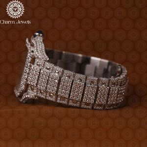 Reloj de Lujo Charm_Jewels de Acero Inoxidable con Diamantes, Caja Cuadrada, Diseño Hueco, Mecánico Analógico, Pulsera de Moda para Hombre, Esfera de 40 mm - Product Image 3