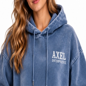 เสื้อฮู้ดซิปผู้หญิง AXEL ENTERPRISES ผ้าฝ้าย 100% เป็นมิตรกับสิ่งแวดล้อม ซักแล้ว พร้อมกระเป๋าหน้า แขนยาว ทรงลำลอง สำหรับฤดูใบไม้ร่วง/ฤดูหนาว - Product Image 4