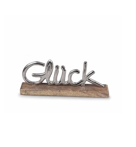 Fabricant OEM – Centre de table de Noël en aluminium et bois, élégant ornement d'accentuation pour réceptions de décembre - Product Image 4