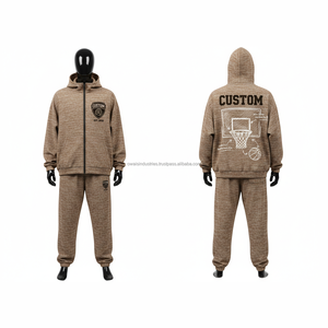 Conjunto Deportivo Personalizado para Hombre, con Cremallera Frontal, Estampado de Letras, Informal, para Otoño, 2 Piezas, Pantalones Jogger Transpirables - Product Image 5