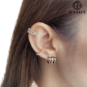Pendientes de Diamantes VVS de Alta Calidad Jewelux, Plata de Ley 925 con Baño de Rodio, Certificados por IGI, para Fiestas y Regalos, de Gujarat - Product Image 4