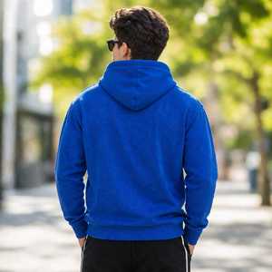 Sweat-shirt molletonné 100 % coton 230 GSM de haute qualité, personnalisable avec logo, écologique, avec poche, style décontracté ample, grande taille, pour l'hiver - Product Image 3