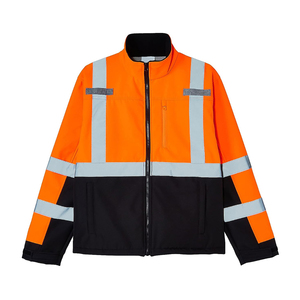 Vestes de sécurité orange réfléchissantes à haute visibilité, personnalisées avec votre propre logo, tendance, robustes, durables, légères, avec impression de logo. - Product Image 1