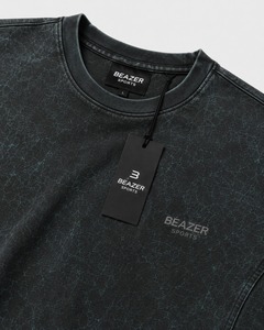 Camiseta Beazer para Hombre, Oversize, Lavado Ácido, Manga Corta, Cuello Redondo, Estampado, Algodón Jersey, Transpirable - Product Image 6