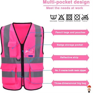 Chaleco de Trabajo sin Mangas, Antiestático, Transpirable, Reflectante, de Alta Visibilidad, Impermeable, Talla Grande, Médico, en Oferta - Product Image 6