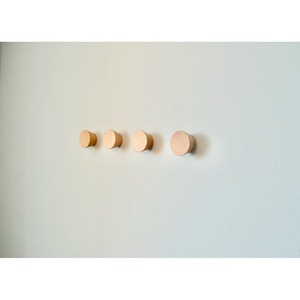 <b>Wood</b> Wall Hooks 4-Pack Minimalist Style Drill Installation for <b>Clothing</b> Storage - Product Image 5
