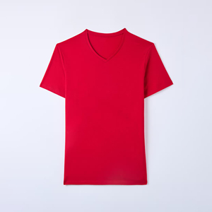 Camiseta Unisex de Corte Regular con Cuello en V - 100% Algodón Negro, Transpirable y Ligera, Tejido Suave y Cómodo - Product Image 1