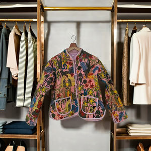 2026 Handmade <b>Vintage</b> Boho <b>Jacket</b> for Women Multicolored Cotton Quilted Coat Fashion New Quilted <b>Jacket</b> Floral Printed <b>Jacket</b> - Product Image 3