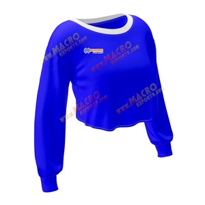 Haut court blanc à manches longues pour femmes décontracté motif à carreaux Offre Spéciale été haut extérieur avec Logo avant automne et automne hauts courts - Product Image 6