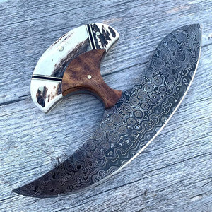Cuchillo de Caza Personalizado Trailing Point con Mango de Acero e Incrustaciones de Hueso Timber and Steel Enterprises Garantía de 3 Años OEM - Product Image 5