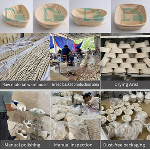 Juego de Cestas Ovaladas Premium de Ratán para Fermentación de Pan, para Panadería con Levadura Natural, Ecológico, Proveedor OEM - Product Image 4