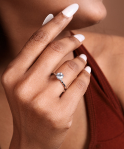925 Sterling <b>Silver</b> Solitaire <b>Ring</b> with CZ Stone <b>Adjustable</b> Band Handmade Wholesale Birthstone Birthday Gift Jewelry Supply <b>Ring</b> - Product Image 4