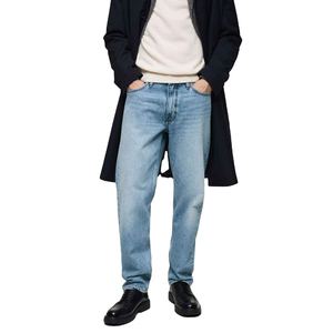 Jeans décontractés pour hommes de haute qualité 2025 – Pantalon en denim 100 % coton respirant et léger avec impression de logo personnalisé, motif uni - Product Image 1