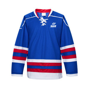 Jersey de Hockey sobre Hielo Unisex, 100% Poliéster, Diseño Personalizado con Logotipo en la Parte Delantera, Transpirable, Antibacterial, de Secado Rápido, Ligero y Cómodo - Product Image 1