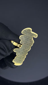 Precio al por mayor 925 Plata y chapado en oro VVS Moissanite colgante estilo Hip Hop 'Iced Out' letra 'I' encanto para ropa de fiesta de raperos - Product Image 2