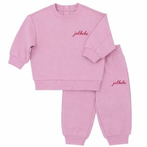JALBEBE Set Felpa Unisex per Neonati, Manica Lunga, 95% Misto Cotone, Tinta Unita, Due Pezzi, Abbigliamento Casual per Tutte le Stagioni, Pantaloni Jogger - Product Image 6