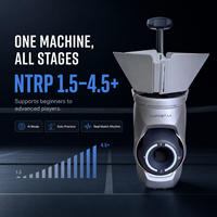Machine à balles de tennis portable IA légère, partenaire de jeu, contrôle vocal via application, vitesse 140 km/h, 238 exercices prédéfinis, batterie 4 heures, pour entraînement solo