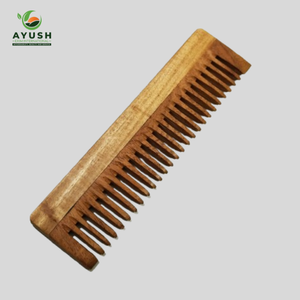 Gentle <b>Wide</b> Tooth Wooden <b>Comb</b> made of Neem Wood for Kids and Sensitive Scalps - Product Image 1