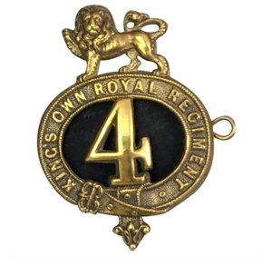 Insignia de gorra Glengarry del 4º Regimiento Real de Pie del Rey, 1874–1881, insignia de regimiento británico - Product Image 6