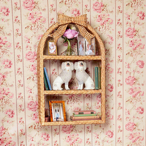 Tendance du moment : Étagère murale en rotin artisanal durable, design unique, nœud papillon, présentoir flottant, collection pour décorateurs d'intérieur - Product Image 5