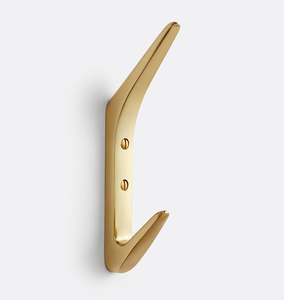 ArgentHold Crochet en laiton, Crochet mural argenté, Cintre en laiton aspect chromé, Crochet en laiton poli Moon, Crochet mural en laiton FrostLine - Product Image 4