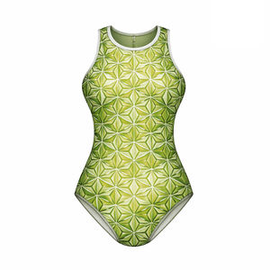 ชุดบอดี้สูทคอกลมทรงเข้ารูปลำลองสำหรับใส่ไปชายหาด ชุดว่ายน้ำวันพีซสำหรับผู้หญิง - Product Image 4