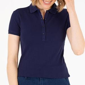 Nouveau design de chemise polo pour femme à la mode avec taille personnalisée, chemises polo de haute qualité respirantes en coton 100% pour la vente en gros - Product Image 4