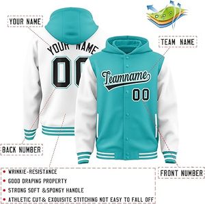 Comfortable Winter Warm Men Letterman Jacket Stand Collar Front Logo Windproof High Quality Eco-Friendly OEM Service - Product Image 3