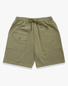 Shorts de bain mi-taille pour hommes, respirants, coupe-vent, séchage rapide, couleur unie personnalisable, fermeture à cordon, 100 % polyester - Product Image 1