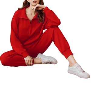 Conjunto Deportivo para Mujer, Sudadera Holgada y Pantalones Jogger, Estilo Informal para Ejercicio, Viajes y Uso Diario - Product Image 5