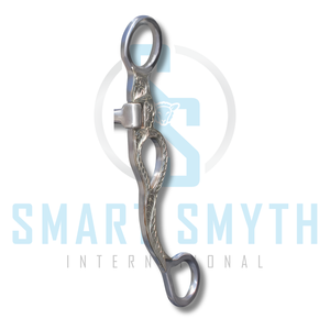 SMART SMYTH INTL Mors de pâturage western gravé en acier inoxydable avec rouleau en laiton pour l'équitation - Product Image 5