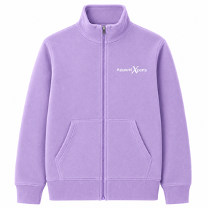 Sweat-shirt polaire à col montant et fermeture éclair intégrale pour homme avec poche avant – Vente en gros - Product Image 5